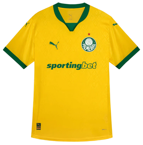 Camisa Palmeiras Third 2025/26 - Versão Jogador Puma Masculino - Amarelo