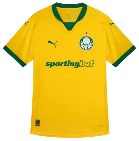 Camisa Palmeiras Third 2025/26 - Versão Jogador Puma Masculino - Amarelo