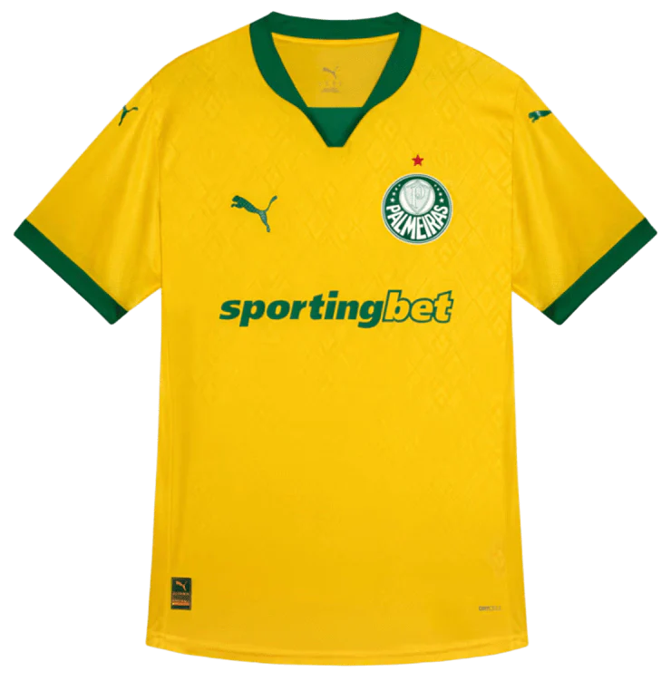 Camisa Palmeiras Third 2025/26 - Versão Jogador Puma Masculino - Amarelo