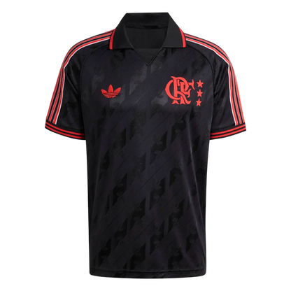 Camisa Flamengo Lifestyler 2025/26 - Torcedor Adidas Masculina - Preto