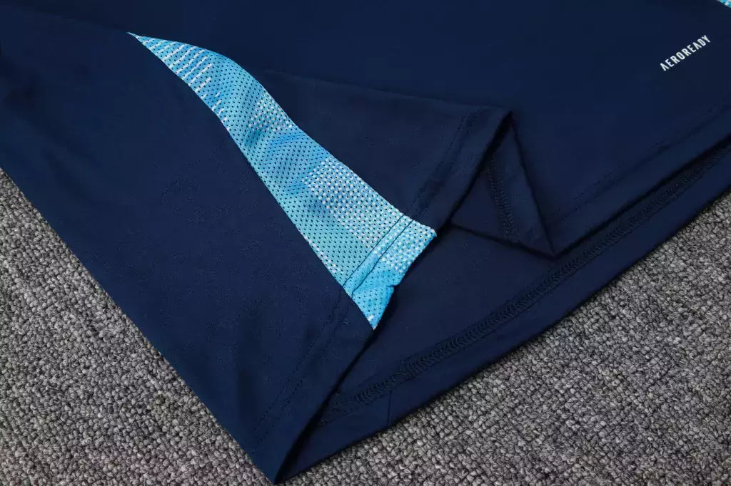 Kit Treino Flamengo Camisa + Shorts 25/26 - Torcedor Adidas Masculina - Azul