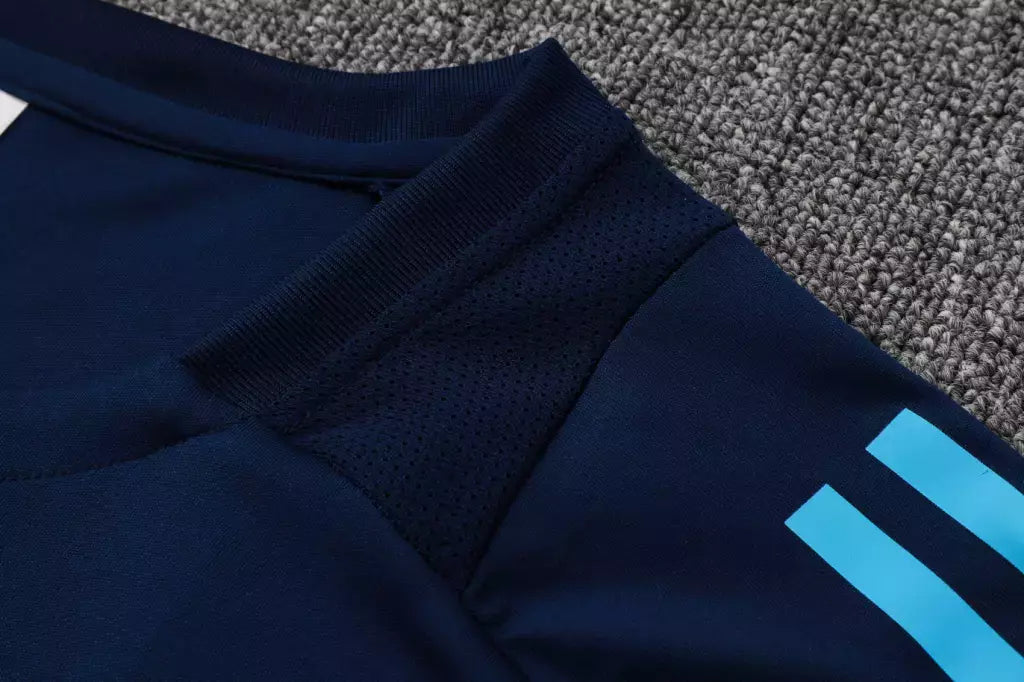 Kit Treino Flamengo Camisa + Shorts 25/26 - Torcedor Adidas Masculina - Azul