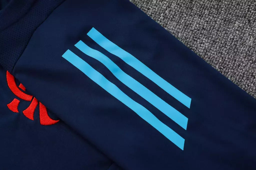 Kit Treino Flamengo Camisa + Shorts 25/26 - Torcedor Adidas Masculina - Azul