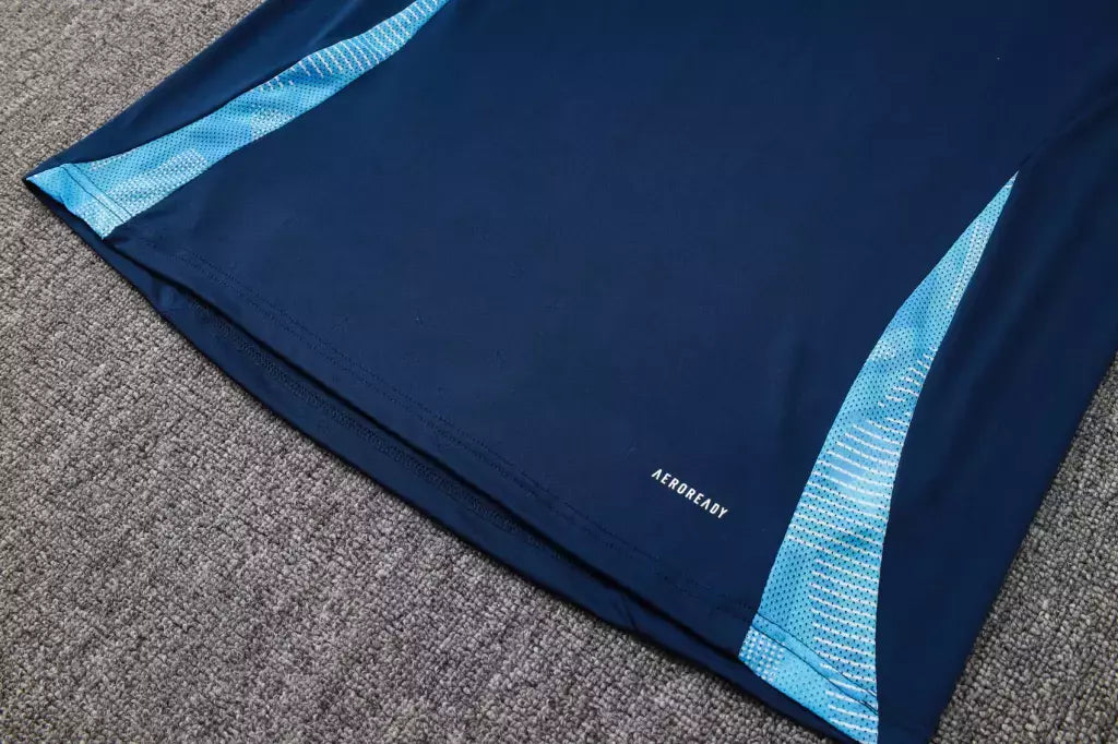 Kit Treino Flamengo Camisa + Shorts 25/26 - Torcedor Adidas Masculina - Azul