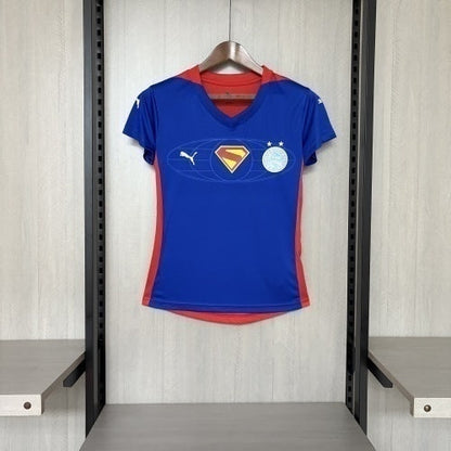 Camisa Bahia Azul Superman 2025/26 Torcedor Feminina
