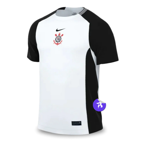 Camisa Timão Home 2025/26 - Torcedor Nike Masculino - Preto e Branco