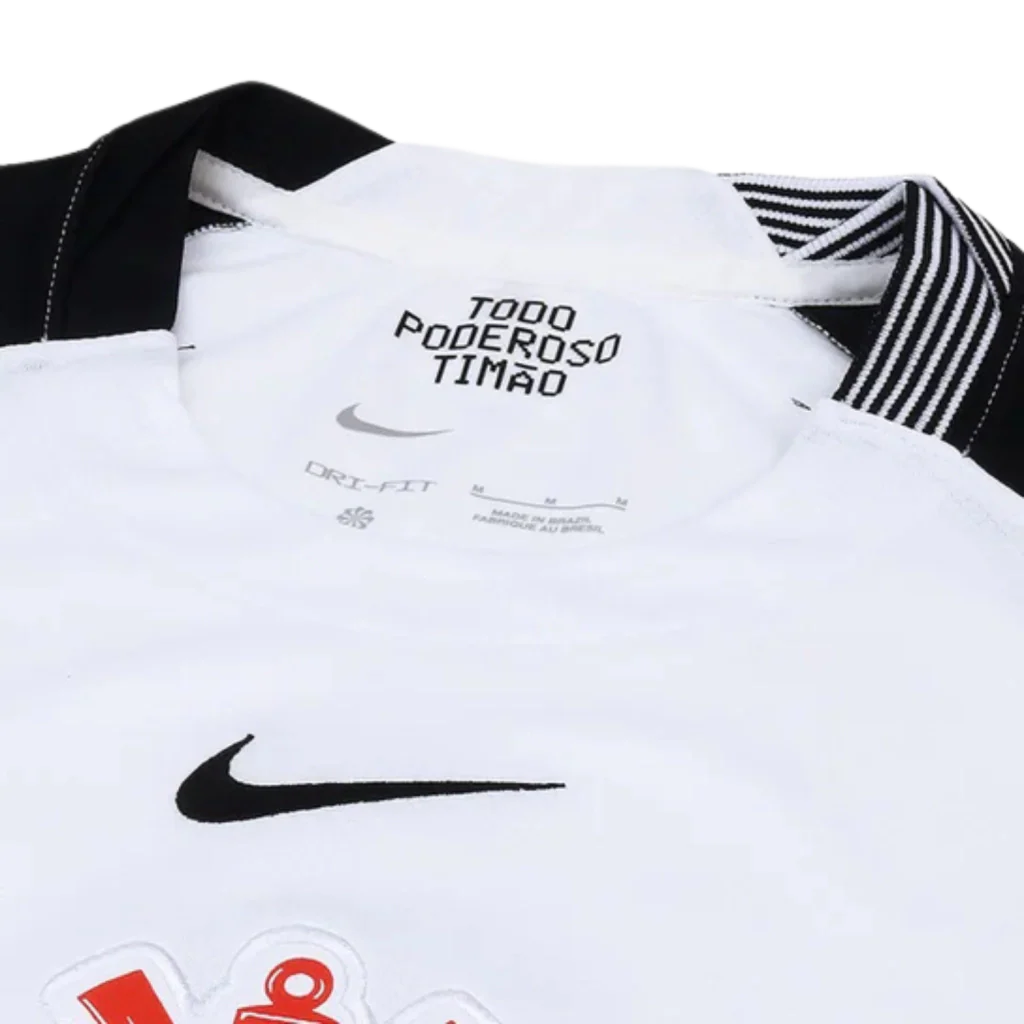 Camisa Timão Home 2025/26 - Torcedor Nike Masculino - Preto e Branco