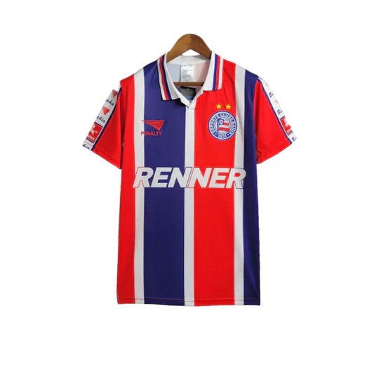 Camisa Bahia Fora 1996  Retrô - Versão Listrada Tricolor