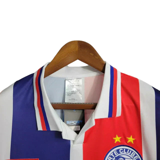 Camisa Bahia Fora 1996  Retrô - Versão Listrada Tricolor