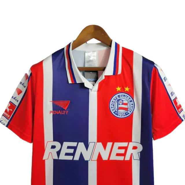 Camisa Bahia Fora 1996  Retrô - Versão Listrada Tricolor