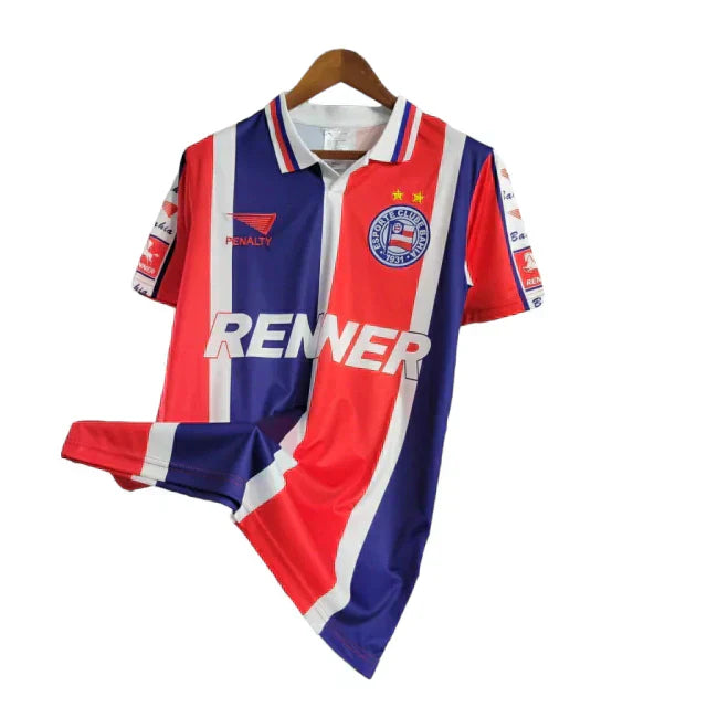 Camisa Bahia Fora 1996  Retrô - Versão Listrada Tricolor