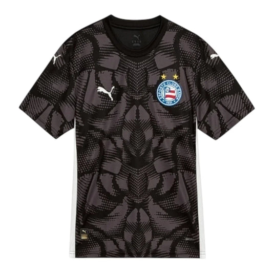 Camisa Bahia Goleiro 25/26 - Torcedor Puma Masculina - Preta com detalhes em cinza