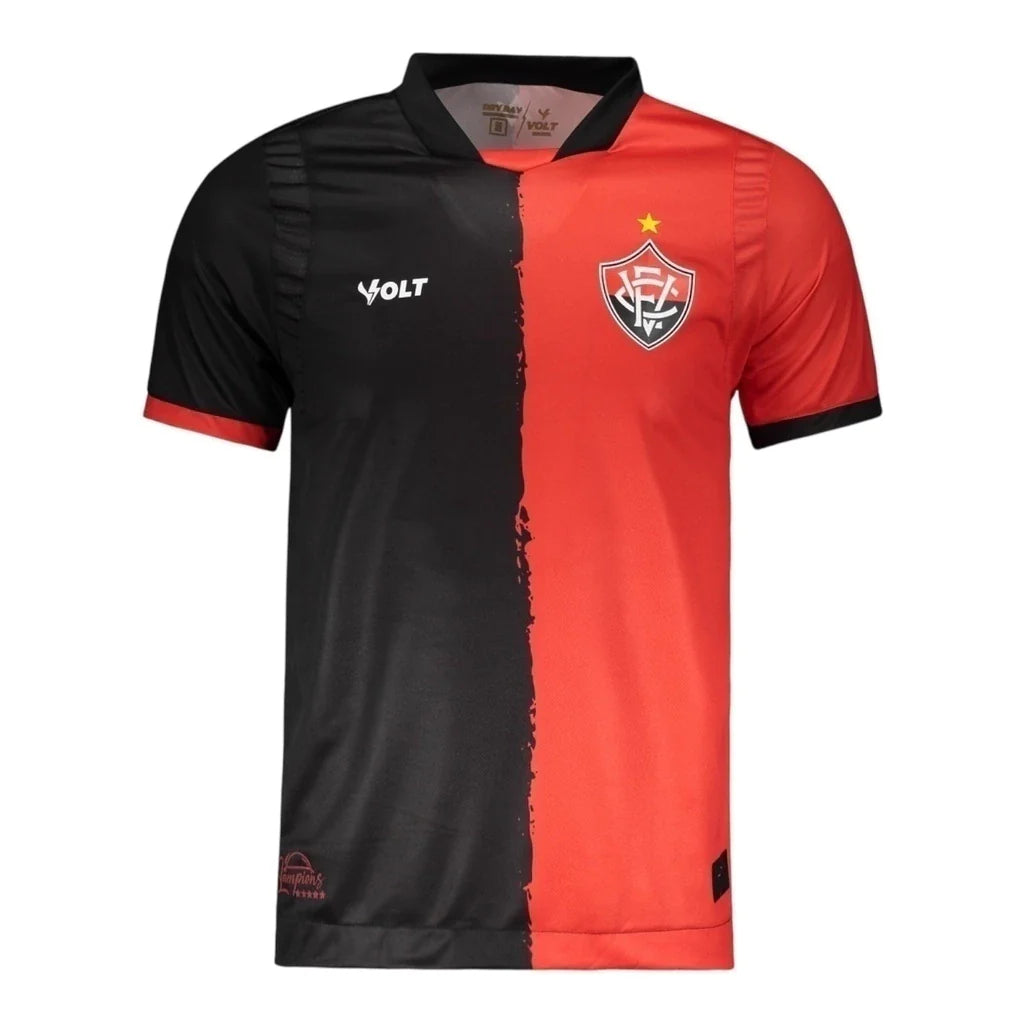 Camisa Vitória Copa do Nordeste 25/26 - Torcedor Volt Masculina - Vermelha e preta