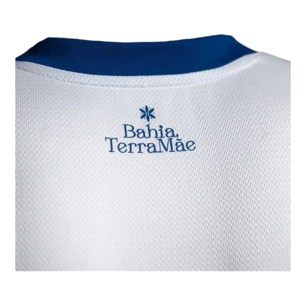 Camisa Bahia I 25/26 - Torcedor Puma Masculina - Branca com detalhes em azul