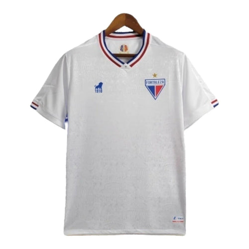 Camisa Fortaleza II 24/25 - Torcedor Leão Masculina - Branca com detalhes em azul e vermelho
