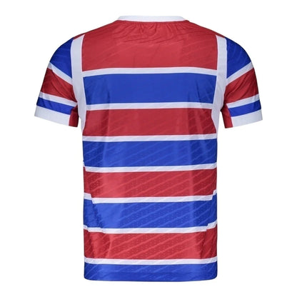 Camisa Fortaleza I 25/26 - Torcedor Volt Masculina - Azul e vermelha com listras em branco