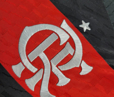 Camisa Flamengo Home C/ Patrocínios 2024/25 Versão Jogador Adidas Masculino - Vermelho+Preto