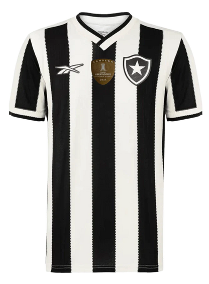 Camisa Botafogo Home Com Patch Campeão Libertadores 2024/25 - Torcedor Reebok Masculino