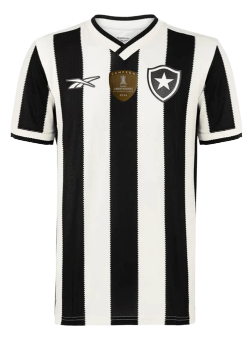 Camisa Botafogo Home Com Patch Campeão Libertadores 2024/25 - Torcedor Reebok Masculino