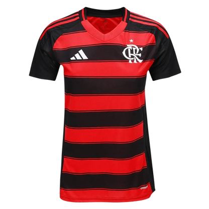Camisa Flamengo Home 2025/26 - Feminina Adidas - Preto e Vermelho