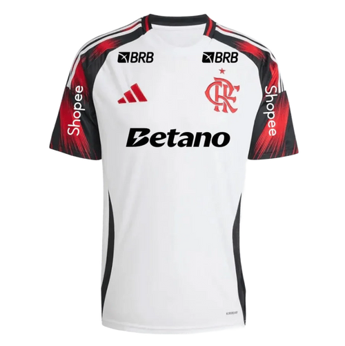 Camisa Flamengo C/ Patrocínios Away 2025/26 Torcedor Adidas Masculino - Branco