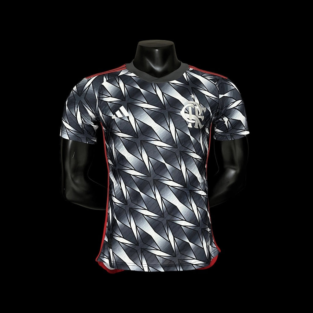 Camisa Flamengo III 2024/25 - Jogador Adidas Masculina - Preto e Branco