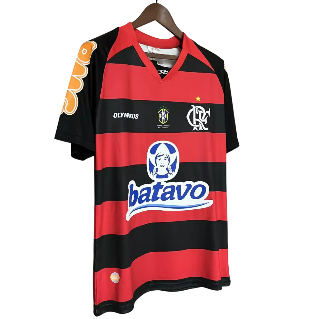 Camisa Flamengo Home Retrô 2010 Torcedor Olympikus Masculina -Vermelho