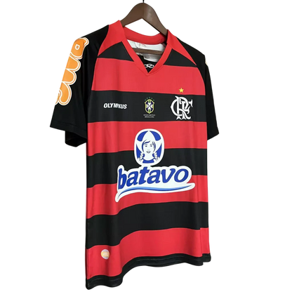 Camisa Flamengo Home Retrô 2010 Torcedor Olympikus Masculina -Vermelho