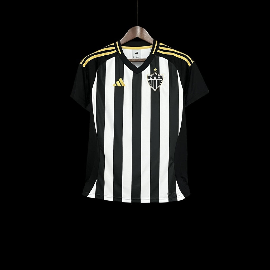 Camisa Atlético Mineiro Home 2025/26 - Feminina Adidas - Preto e branco
