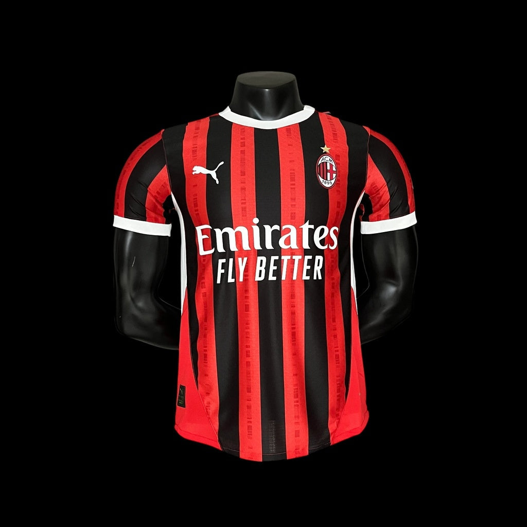 Camisa AC Milan Home 2024/25 - Jogador Puma Masculina - Vermelho e Preto