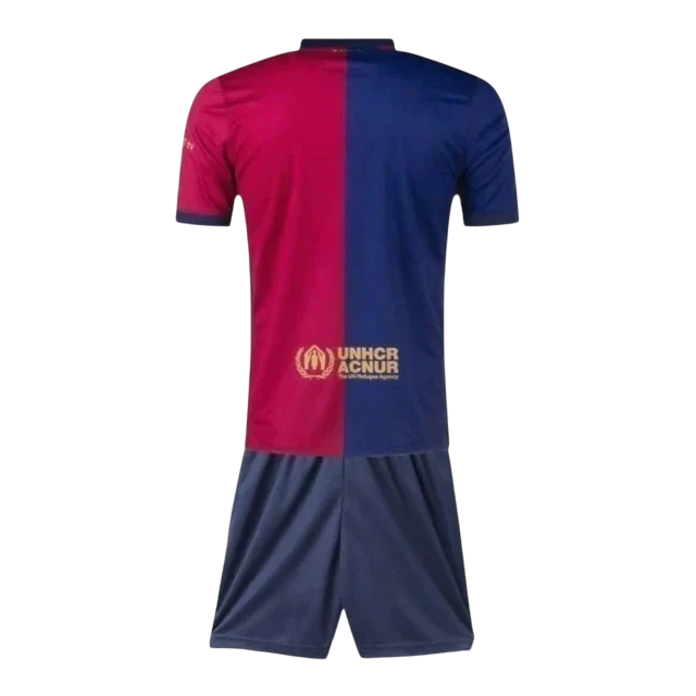 Conjunto Infantil Barcelona Home 24/25 Nike - Azul Grená