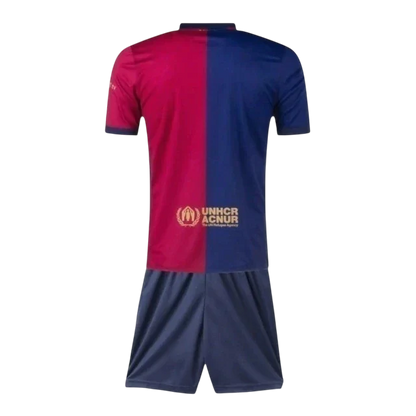 Conjunto Infantil Barcelona Home 24/25 Nike - Azul Grená