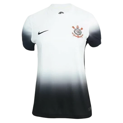 Camisa Timão Home 2024/25 Torcedor Nike Feminina - Preto e Branco