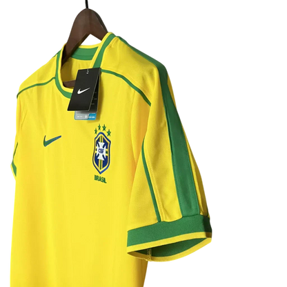 Camisa Seleção Brasileira Retrô Home 1998 Torcedor Nike Masculina - Amarelo