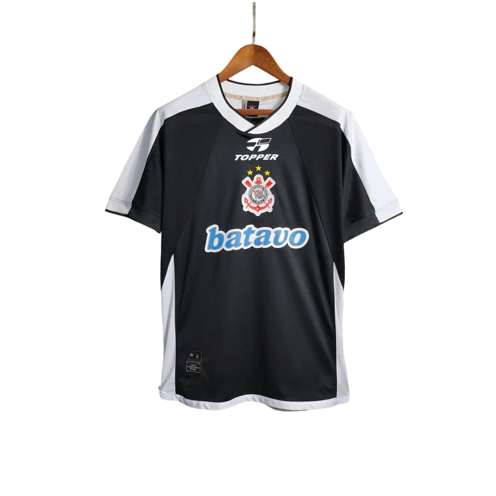 Camisa Timão Mundial Retrô 2000 Torcedor Masculina - Preto