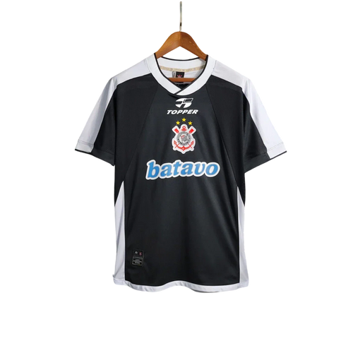 Camisa Timão Mundial Retrô 2000 Torcedor Masculina - Preto
