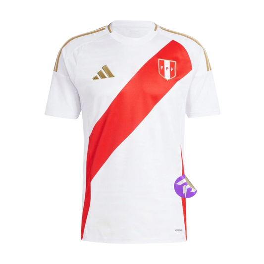 Camisa Seleção Peru Home Copa América 24/25 - Torcedor Adidas Masculino - Dourado