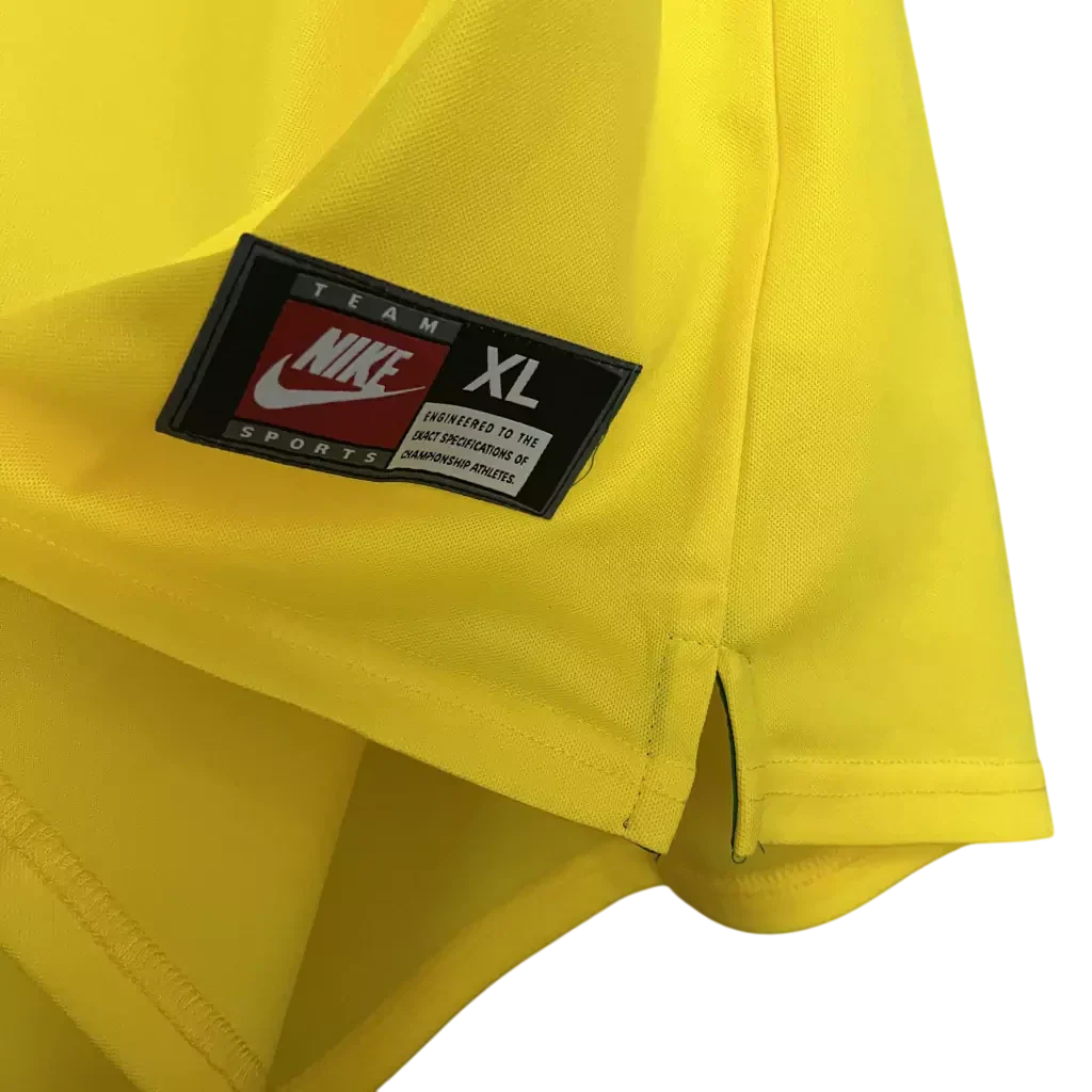 Camisa Seleção Brasileira Retrô Home 1998 Torcedor Nike Masculina - Amarelo