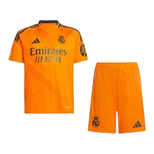 Conjunto Infantil Real Madrid Away 24/25 Adidas - Laranja