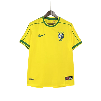 Camisa Seleção Brasileira Retrô Home 1998 Torcedor Nike Masculina - Amarelo
