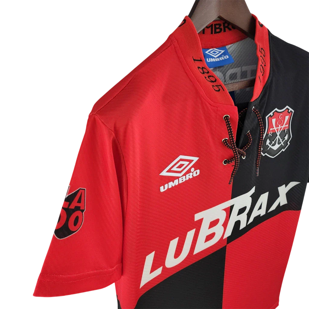 Camisa Flamengo Centenário Retrô 1994 Torcedor Umbro Masculina - Vermelho e Preto