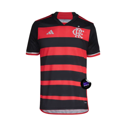 Camisa Flamengo Home 2024/25 Torcedor Adidas Masculino - Vermelho e Preto