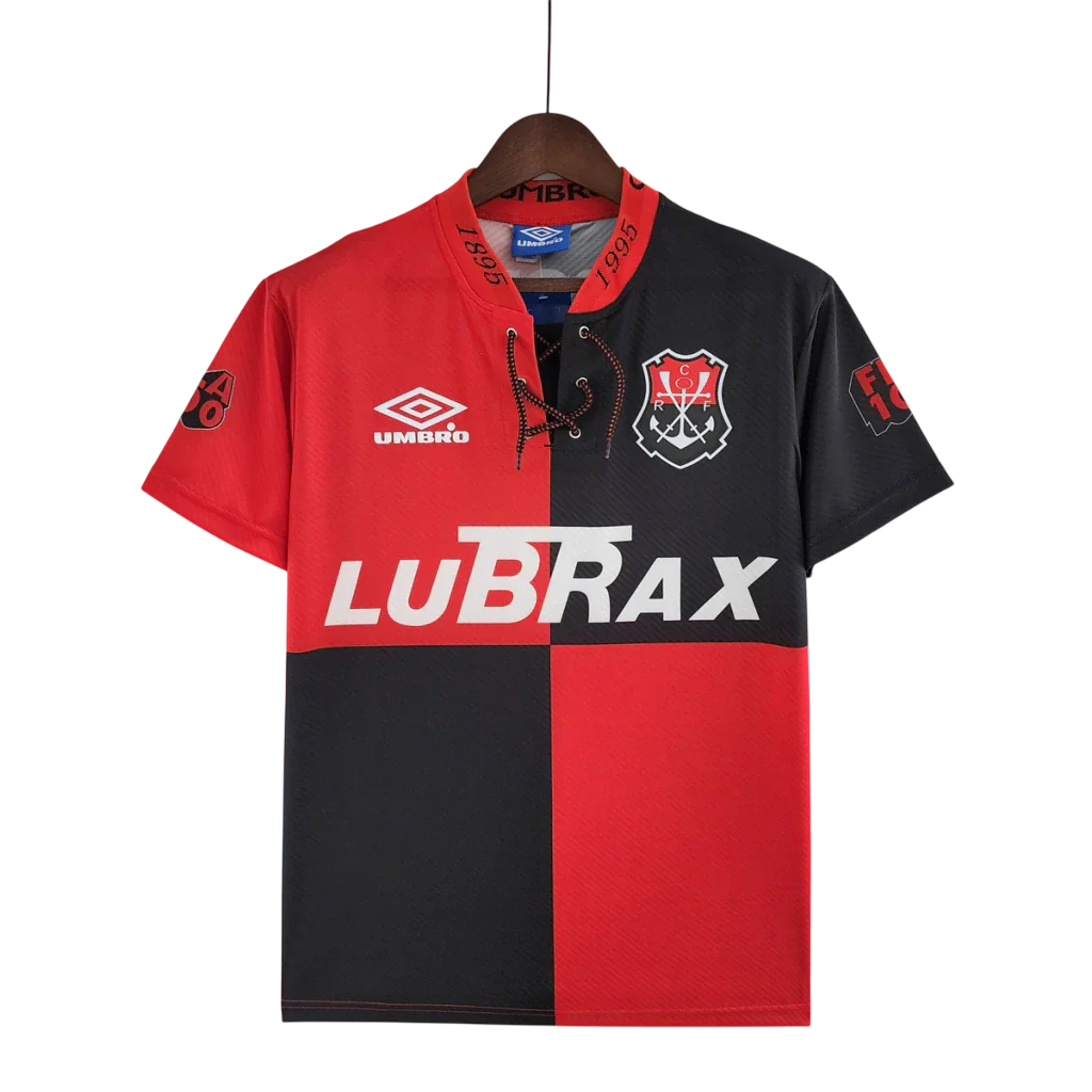 Camisa Flamengo Centenário Retrô 1994 Torcedor Umbro Masculina - Vermelho e Preto