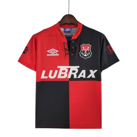 Camisa Flamengo Centenário Retrô 1994 Torcedor Umbro Masculina - Vermelho e Preto