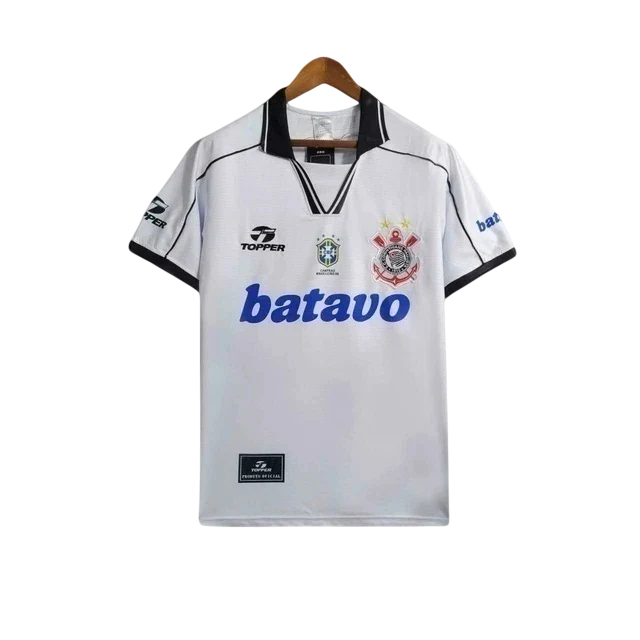 Camisa Timão Home Retrô 1999 Torcedor Masculina Topper - Branco