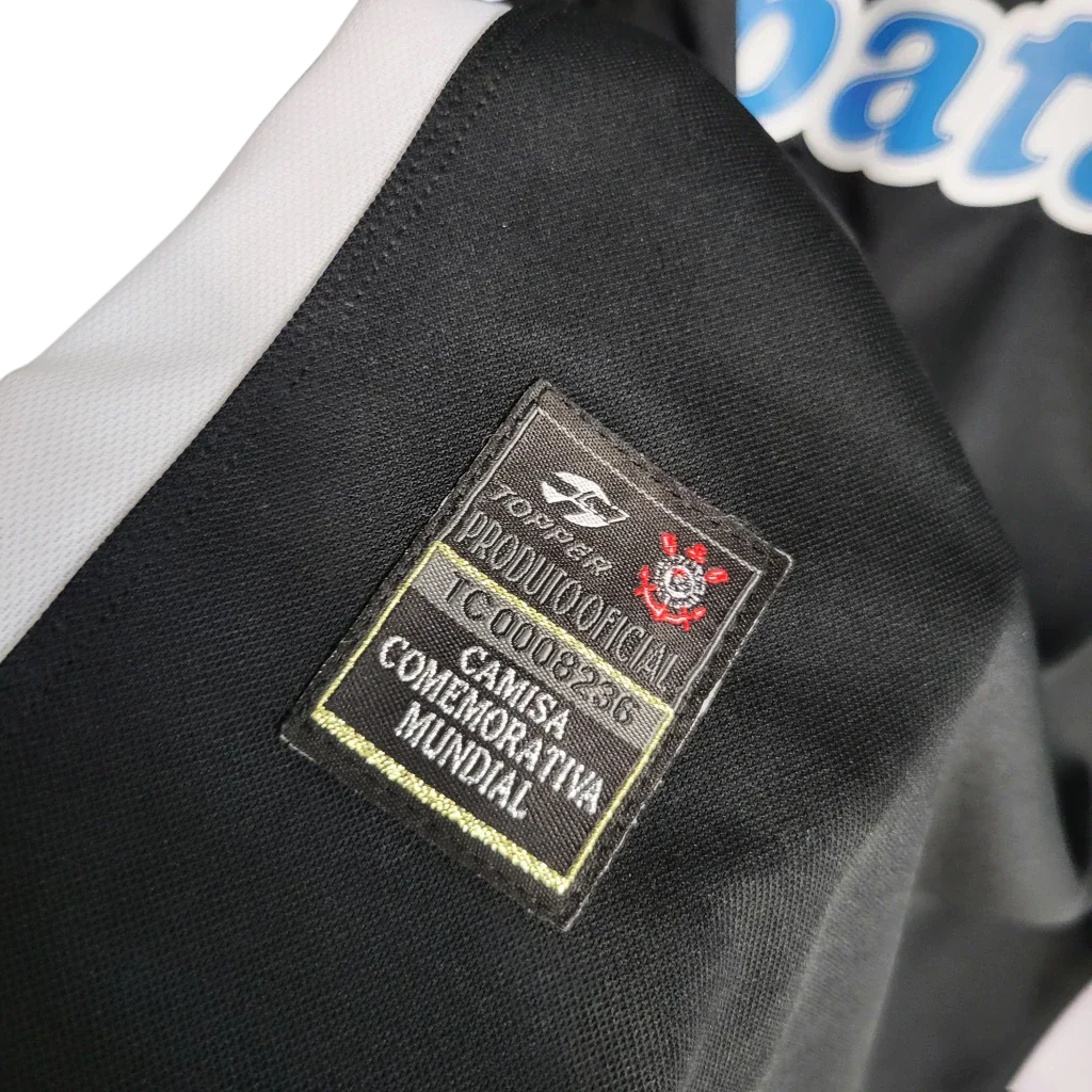 Camisa Timão Mundial Retrô 2000 Torcedor Masculina - Preto