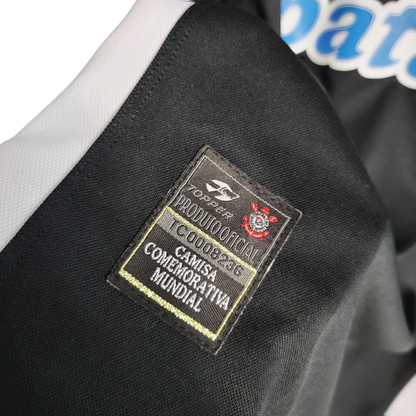 Camisa Timão Mundial Retrô 2000 Torcedor Masculina - Preto