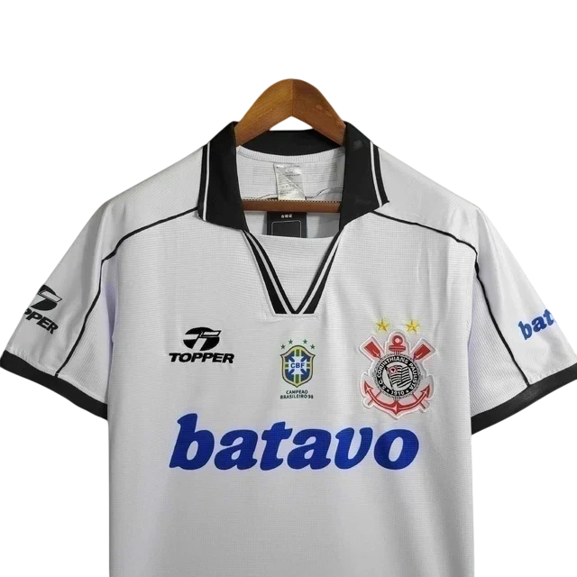 Camisa Timão Home Retrô 1999 Torcedor Masculina Topper - Branco