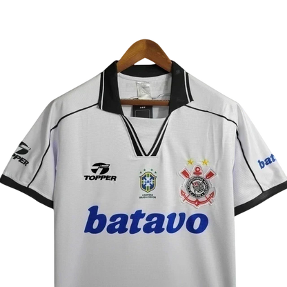 Camisa Timão Home Retrô 1999 Torcedor Masculina Topper - Branco