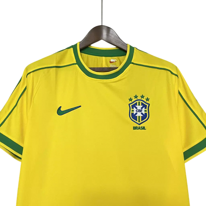Camisa Seleção Brasileira Retrô Home 1998 Torcedor Nike Masculina - Amarelo